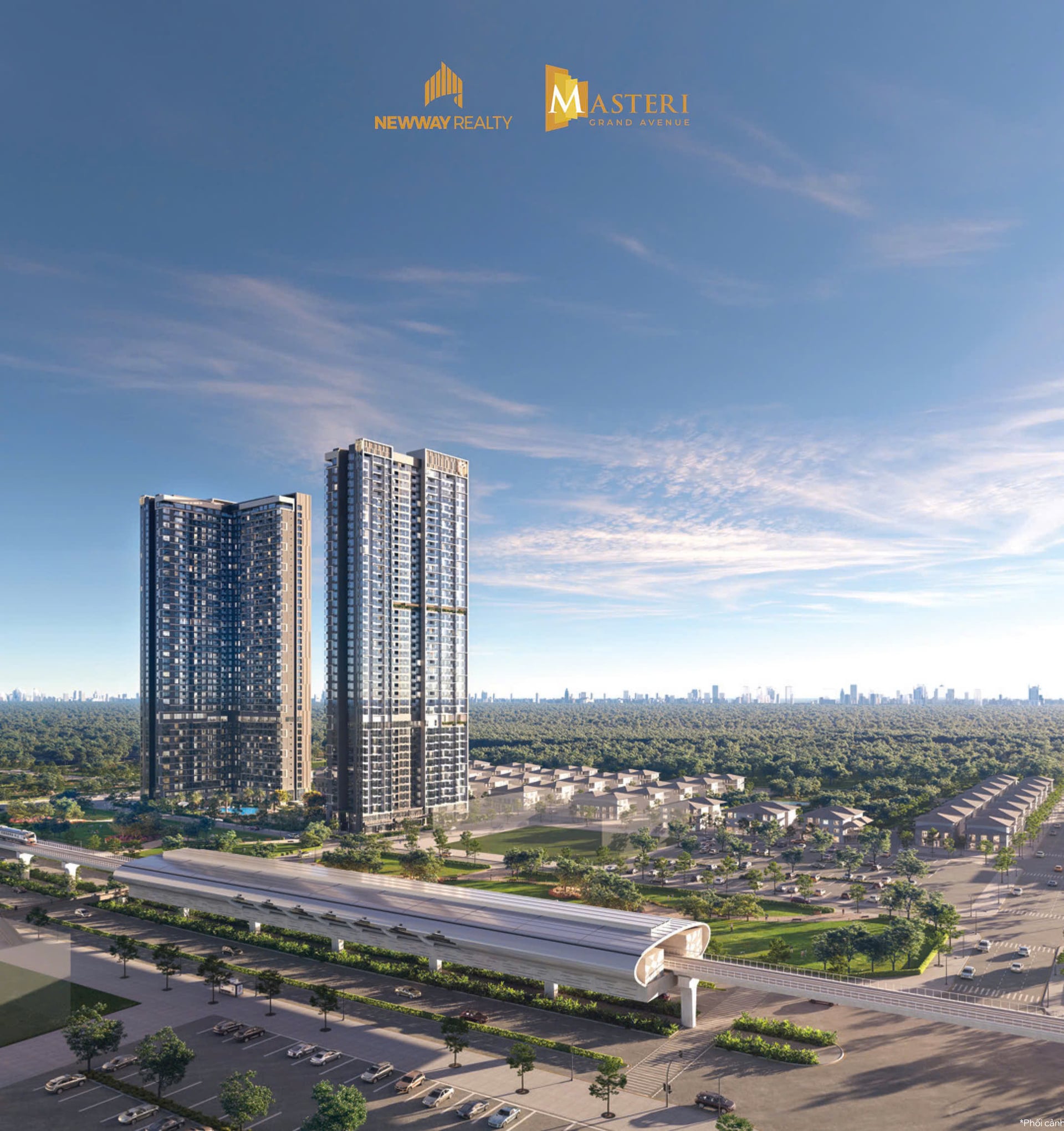 Khu căn hộ cao cấp Masteri Grand Avenue với tầm nhìn đắt giá tại Vinhomes Global Gate.